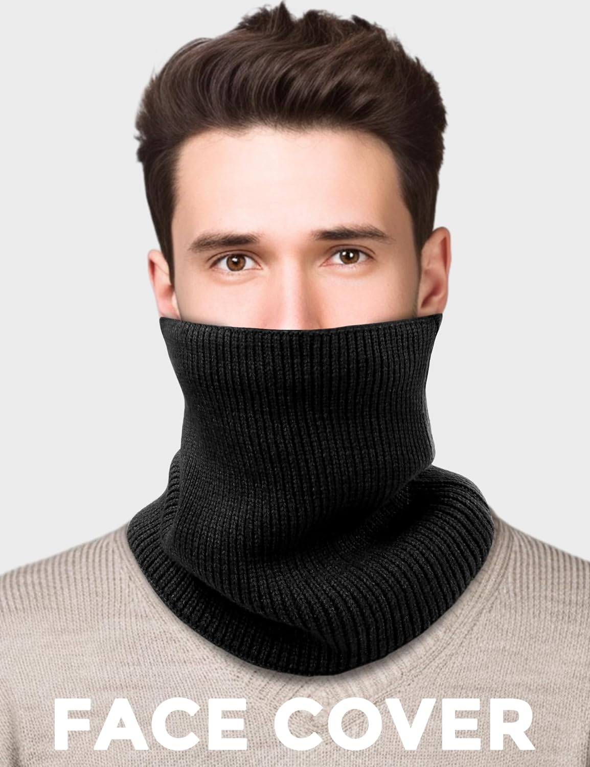Neck Warmer Gaiters for Men Women Winter Neck Scarves Fleece Cold Weather Gear Ski Skate Accessories Nose Ear Face Mask - Image 2
